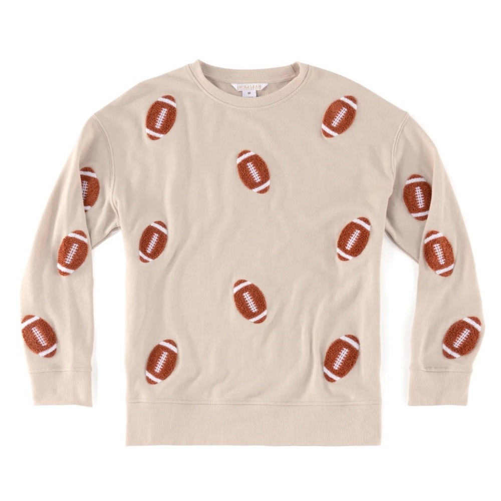 Shiraleah Cream Football Sweater